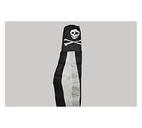 60" 2.3 Metres Nylon Pirate Skull & Crossbones Jolly Roger Flag Open Ended Windsock Wind Speed Direction Indicator