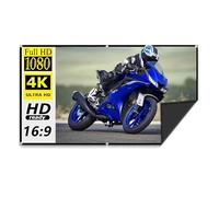 60-200 Inch Outdoor Projector Screen, 16:9 4K HD Foldable Anti-wrinkle Black Backing Movie Screen For Movie Night Travel Camping(150 inch 16: 9)