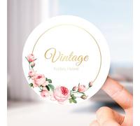 60-240pcs Custom Stickers Labels Personalized Sticker for Businesses Logo and Name, Birthday Party Baby Candle Product Gift Boxes Wedding Favors Thank You Labels (Vinyl Stickers-foil)