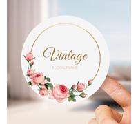 60-240pcs Custom Stickers Labels Personalized Sticker for Businesses Logo and Name, Birthday Party Baby Candle Product Gift Boxes Wedding Favors Thank You Labels (A Vinyl Stickers)
