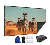 60-300 inch Projector Screen, 16:9 Black Backing Portable Projection Movie Screen for Home Theater Outdoor Indoor Office(120in)