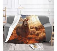 60 * 50 inch Soft Sofa Blanket for Sofa Camping Travel Night Cover, Australian Sheep Soft Fleece Blanket