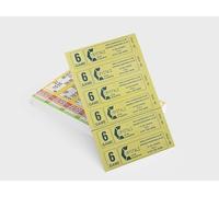 60 6 PAGE GAMES VALUE BINGO TICKETS 6 TO VIEW VALUE BINGO BOOKS - 10 STRIPS OF 6