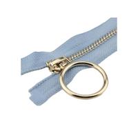 60/70/80/90/100/120/150cm Metal Zipper, 5#, Open-End Auto Lock, Circle for Sewing, Clothing Rose Gold Zipper