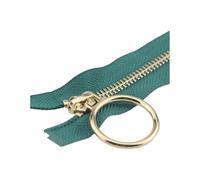 60/70/80/90/100/120/150cm Metal Zipper, 5#, Open-End Auto Lock, Circle for Sewing, Clothing Rose Gold Zipper