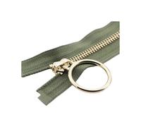 60/70/80/90/100/120/150cm Metal Zipper, 5#, Open-End Auto Lock, Circle for Sewing, Clothing Rose Gold Zipper