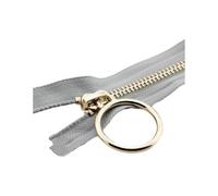 60/70/80/90/100/120/150cm Metal Zipper, 5#, Open-End Auto Lock, Circle for Sewing, Clothing Rose Gold Zipper