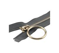 60/70/80/90/100/120/150cm Metal Zipper, 5#, Open-End Auto Lock, Circle for Sewing, Clothing Rose Gold Zipper