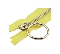 60/70/80/90/100/120/150cm Metal Zipper, 5#, Open-End Auto Lock, Circle for Sewing, Clothing Rose Gold Zipper