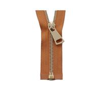 60/70/80/90/100/120/150cm Metal Zipper, 5#, Open-End Auto Lock, Rose Gold for Sewing, Clothing Zippers