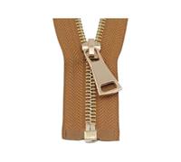 60/70/80/90/100/120/150cm Metal Zipper, 5#, Open-End Auto Lock, Rose Gold for Sewing, Clothing Zippers