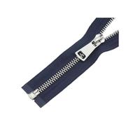 60/70/80/90/100/120/150cm Metal Zipper, 5#, Platinum Open-End, Auto Lock Zippers, for Sewing Clothing