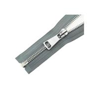 60/70/80/90/100/120/150cm Metal Zipper, 5#, Platinum Open-End, Auto Lock Zippers, for Sewing Clothing
