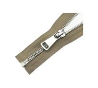 60/70/80/90/100/120/150cm Metal Zipper, 5#, Platinum Open-End, Auto Lock Zippers, for Sewing Clothing