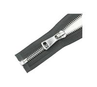 60/70/80/90/100/120/150cm Metal Zipper, 5#, Platinum Open-End, Auto Lock Zippers, for Sewing Clothing