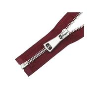 60/70/80/90/100/120/150cm Metal Zipper, 5#, Platinum Open-End, Auto Lock Zippers, for Sewing Clothing