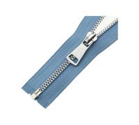 60/70/80/90/100/120/150cm Metal Zipper, 5#, Platinum Open-End, Auto Lock Zippers, for Sewing Clothing