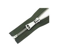 60/70/80/90/100/120/150cm Metal Zipper, 5#, Platinum Open-End, Auto Lock Zippers, for Sewing Clothing