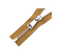 60/70/80/90/100/120/150cm Metal Zipper, 5#, Platinum Open-End, Auto Lock Zippers, for Sewing Clothing