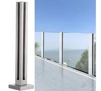 60/70/80/90/100 cm Tall s Railing Post with Spigot Slot Balcony Deck Guardrail Pole for 1012 mm Thick s PanelsCorner Post for Modern Dec