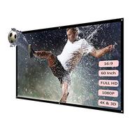 60/72/84/100/120 inch Projector Screen 16:9 White Dacron Diagonal Video Projection Screen Wall Mounted for Home Theater Movie,60 inch
