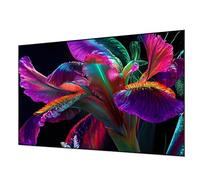 60/72/84/92 Inch Thin Bezel Projector Screen, 4K Ultra HD Fixed Frame 16:9 Active 3D Movies Screen for Home Cinema, Meeting Presentation(84in)