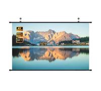 60 72 84 inch 4K Ultra HD Projector Screen, No Black Border Portable Movie Screen, Anti-Crease for Home Theater Backyard Cinema(84" (16:9))