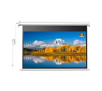 60 72 84 inch Motorized Projector Screen with Remote, 4K HD Matte White, Wall/Ceiling Mount for Home Theater, Office, Classroom(60"(16:9))