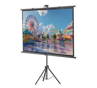 60" 72" 84" Manual Pull Up HD Projector Screen, 4K Mobile Projection Screen and Tripod Stand for Outside Theater Home Backyard Movies(84"(4:3))