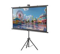 60" 72" 84" Manual Pull Up HD Projector Screen, 4K Mobile Projection Screen and Tripod Stand for Outside Theater Home Backyard Movies(72"(16:9))