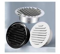 60/80/100mm Extractor Fan Vents Cover Stainless Steel Grille Decorative Vent Covers Pipe Rain Covers for Home Ceiling Indoor Bathroom, Cabinet, Garage Through Vent Systems(Black,3.1in(80mm))