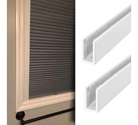 60 90 120 140 170 200 220 240 CM Light-Blocking Side Channels/Tracks, U Shaped Blackout Strips/Light Gap Blocker Window, Heavy Duty Blind Side Edge Strip(White 2pcs,2.8ft/86cm)