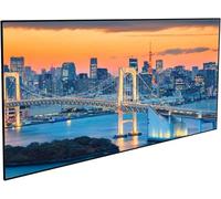 60-92 Inch Fixed Frame Projector Screen - 16:9 4k Hd Grey Wall Mount Movie Screen With Aluminum Frame For Home Theater, Indoor Cinema Experience Grey 72in