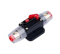 60 AMP Circuit Breaker 60A Inline Fuse Holder Inverter Block DC 12V-24V Volt Manual Reset for Car Automotive Marine Boat Audio Solar System Protection