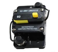 60 Amp Manual Reset Circuit Breaker for Minn Kota 60V Trolling Motors, Marine Grade Waterproof Protector with Stainless Steel Build and Insulation Cap for Boat RV
