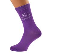 60 And Still Don't Know Better PURPLE Womens Socks for 60th Birthday Present