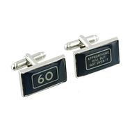 60 APPROACHING HILL BUT NOT OVER IT Birthday Cufflinks in Gift Box - Harvey Makin MPH Roadside design