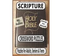 60+ Big-Print Scripture Crossword Puzzles: Inspirational Bible Verse Brain Games - Relaxing & Easy for Adults, Seniors and Teens