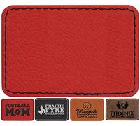 60 Blank Leatherette Hat Patch with Adhesive - Rustic/Gold Rectangle 3" x 2" - 25 Count