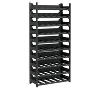 vidaXL Wine Rack 60-Bottle – PP Stackable Wine Shelf – Anthracite
