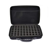 60 Bottles E-ssential Oil Storage Box, Foam Insert E-ssential Oil Carrying Case with Handle and Zipper, Nail Polish Organizer Bag, E-ssential Oil Travel Case for 10ml 15ml E-ssential Oil Nail Varnish