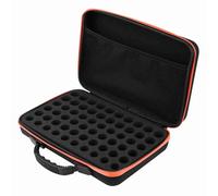 60 Bottles EVA Essential Oils Organizer, Hard Shell Essential Oils Carrying Case Shock Proof Perfume Case Holder Traveling Bag with Foam Insert for 5ml 10ml 15ml Bottles (Red)