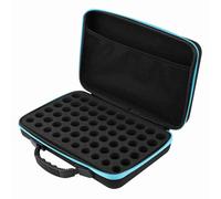 60 Bottles EVA Essential Oils Organizer, Hard Shell Essential Oils Carrying Case Shock Proof Perfume Case Holder Traveling Bag with Foam Insert for 5ml 10ml 15ml Bottles (Blue)