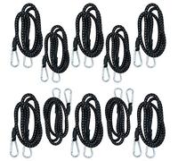 60" Bungee Strap with Metal Carabiners Hook Tie Down Fastener Holder 10pc
