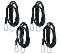 60" Bungee Strap with Metal Carabiners Hook Tie Down Fastener Holder 4pc