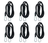 60” Bungee Strap with Metal Carabiners Hook Tie Down Fastener Holder 6pc
