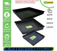 (60 BY 60 TRAY) Garland Square Black Plastic Tray