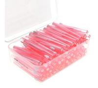 60 cepillos interdentales para palillos de dientes, cabezal de Hilo con diseño de botón para el cuidado, 5 opciones de tamaño, 0,6 mm a 1,5 mm, rosa, Verde, Amarillo, Naranja, (1)