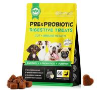 60 Chews Probiotics for Dogs,Dog Probiotics for Gut Health,Immunity Health, Seasonal Allergies, Upset Stomach Relief for Small, Medium and Large Dogs(Duck Flavor)