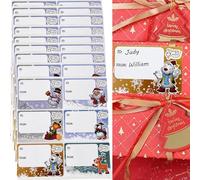 60 Christmas Stickers,Christmas Labels Stickers Self Adhesive,for Presents with Cute Festive Designs Sticky Xmas Tags (60)